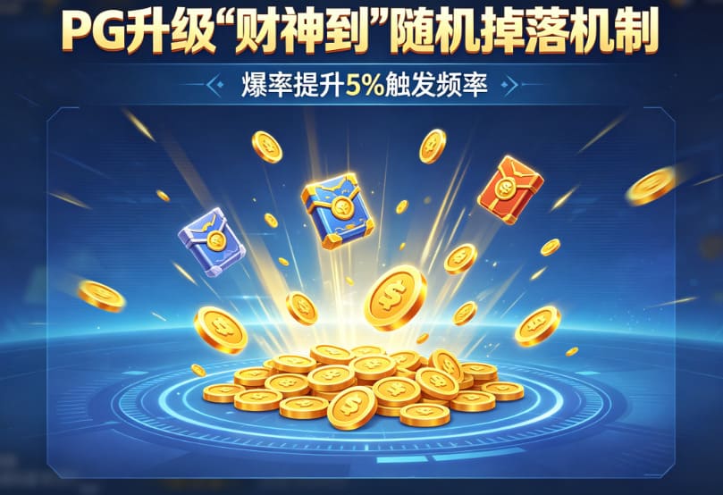 PG升级“财神到”随机掉落机制,爆率提升5%触发频率。